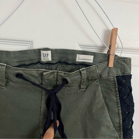 GAP | Girlfriend High Rise Lace Up Chinos Sz 2 - Picture 5 of 8